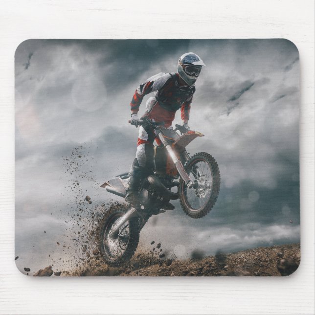 Motocross Rider Mouse Pad (Front)