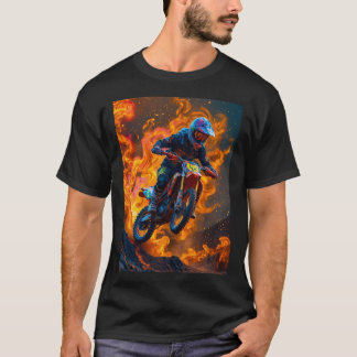 Motocross Rider on a Volcano T-Shirt