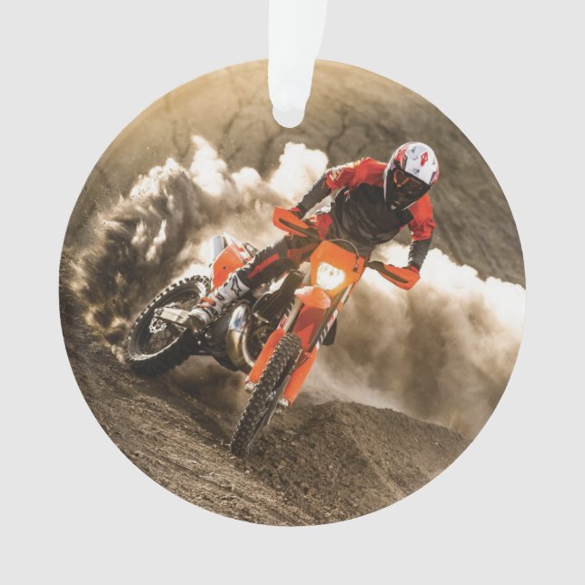 Motocross Rider Ornament (Front)