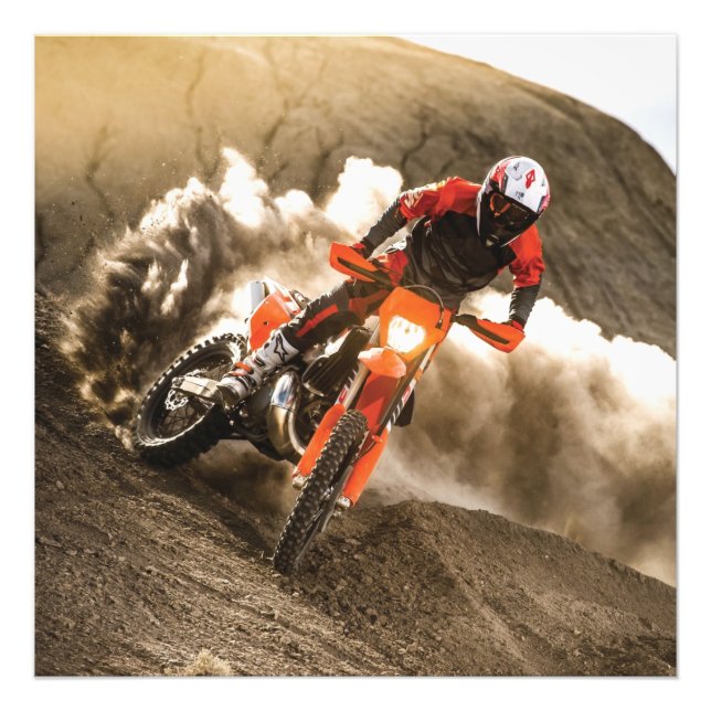 Motocross Rider Photo Print (Front)