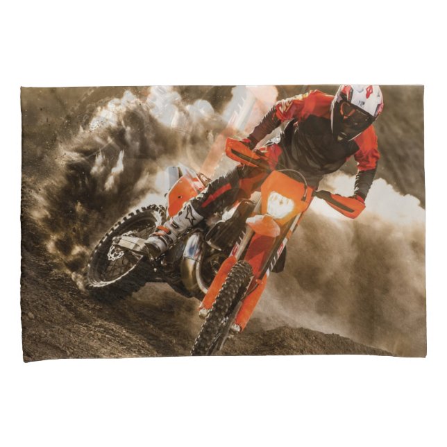 Motocross Rider Pillowcase (Front-Right)