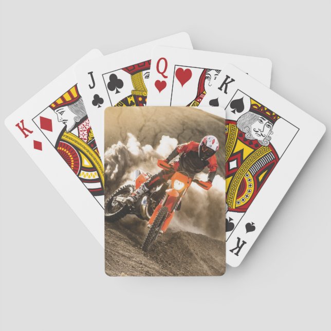 Motocross Rider Playing Cards (Back)