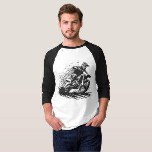 MOTOCROSS RIDER THRILL TEE SHIRT BINARY COLORS