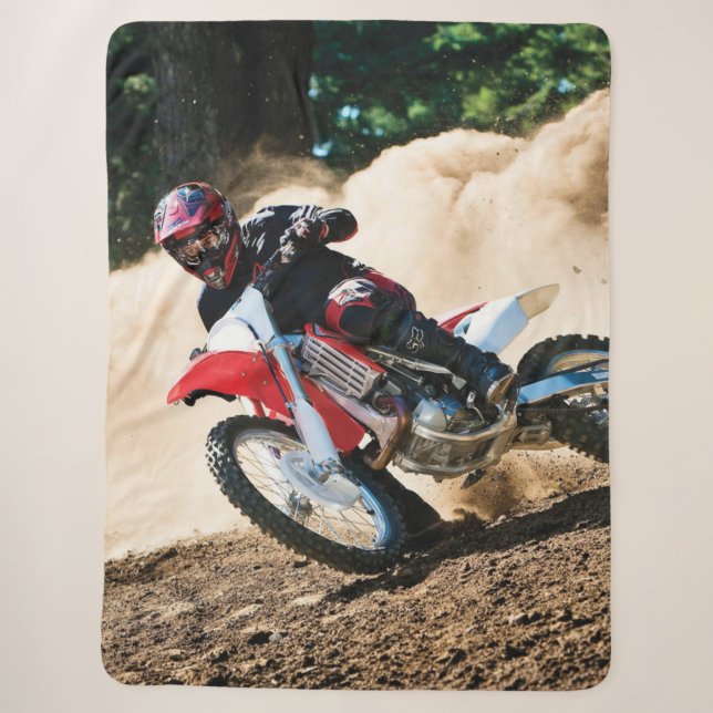Motocross rider throw pillow (Front)