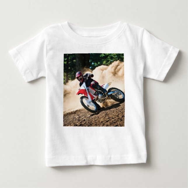 Motocross rider throw pillow baby T-Shirt (Front)