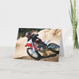 Motocross rider throw pillow card