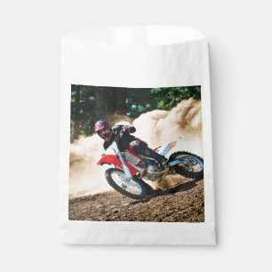 Motocross rider throw pillow favour bag