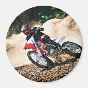 Motocross rider throw pillow magnet