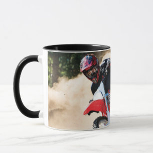 Motocross rider throw pillow mug