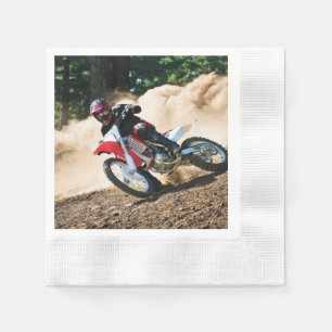 Motocross rider throw pillow napkin