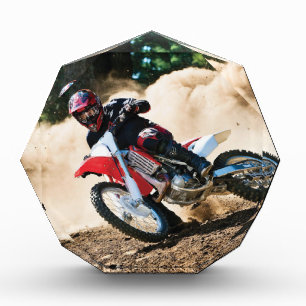 Motocross rider throw pillow photo block