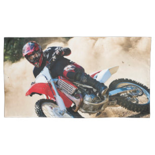 Motocross rider throw pillow pillowcase