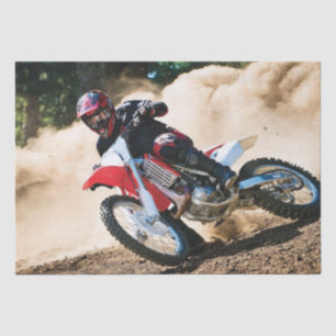 Motocross rider throw pillow tissue paper