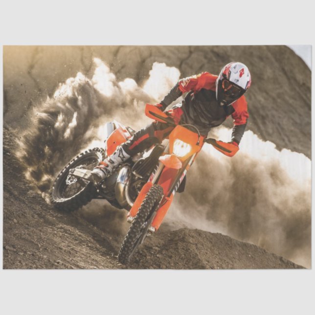 Motocross Rider Tissue Paper (Front)