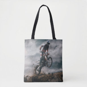 Motocross rider tote bag