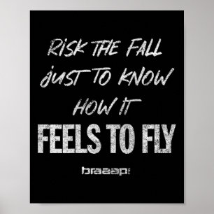 Motocross Risk The Fall Halloween Retro Fall Hallo Poster