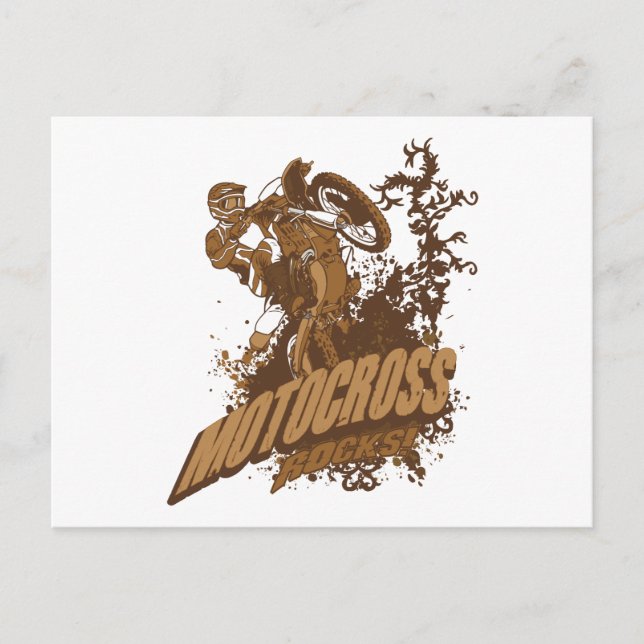 Motocross Rocks! Postcard (Front)