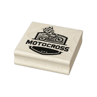 Motocross Rubber Stamp