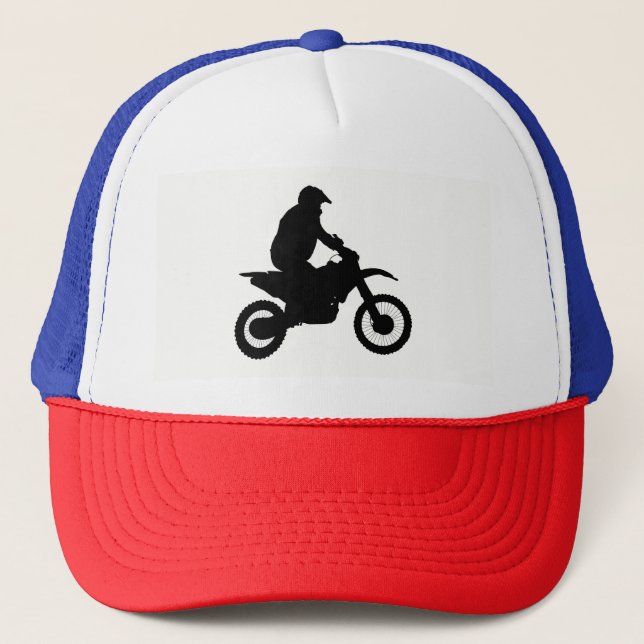 Motocross Silhouette Trucker Hat (Front)