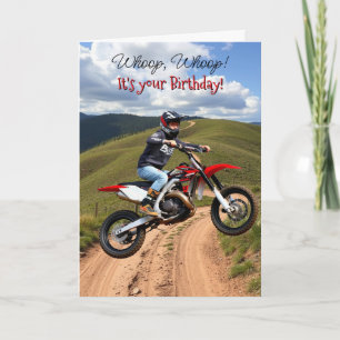 Motocross Themed Birthday for Him Card