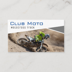 Motocross Track   Motorcyclist Business Card