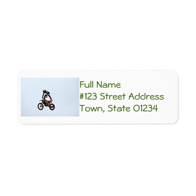 Motocross Tricks Return Address Label (Front)