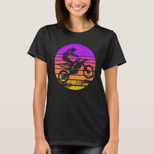 Motocross Vintage Dirt Bike Rider Sunset Retro Sty T-Shirt