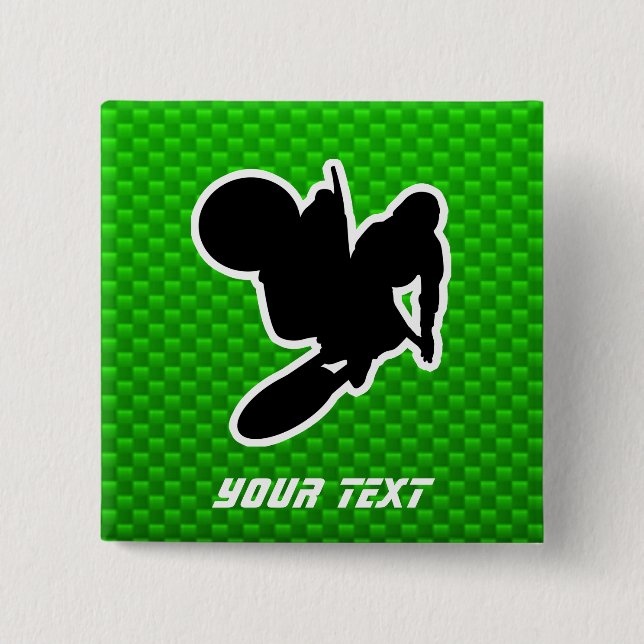 Motocross Whip 15 Cm Square Badge (Front)