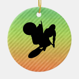 Motocross Whip Ceramic Ornament