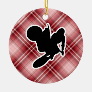 Motocross Whip Ceramic Ornament