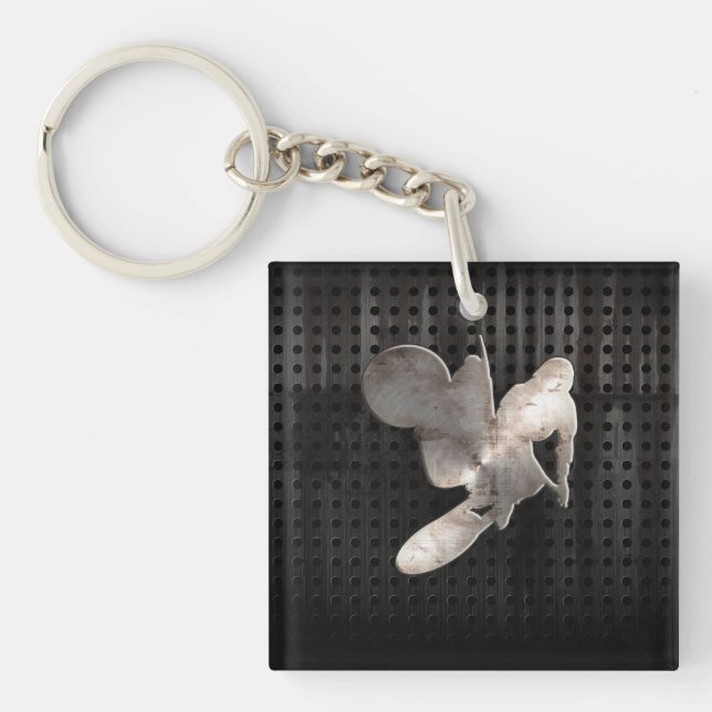 Motocross Whip; Cool Black Key Ring (Front)
