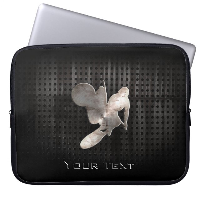 Motocross Whip; Cool Black Laptop Sleeve (Front)