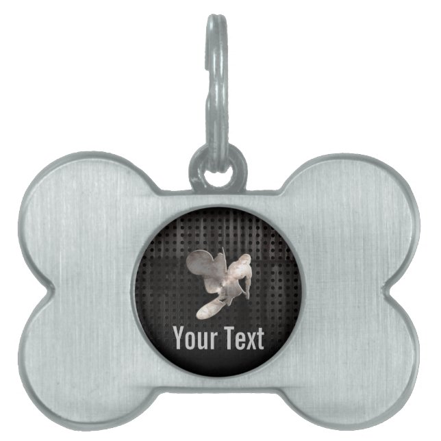 Motocross Whip; Cool Black Pet Tag (Front)