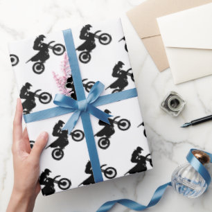 Motocross Wrapping Paper, Motorbike Gift Wrap