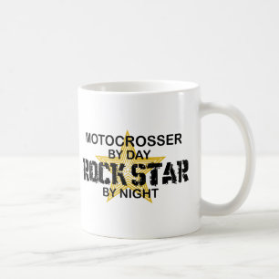 Motocrosser Rock Star by Night Coffee Mug