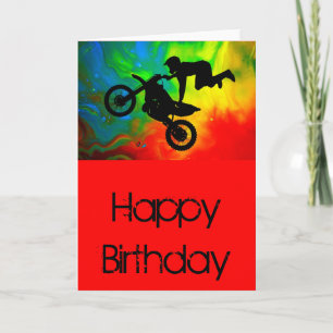 Motocrossing in a Solar Flare Up Card