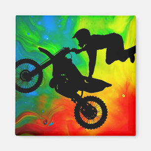Motocrossing in a Solar Flare Up Magnet