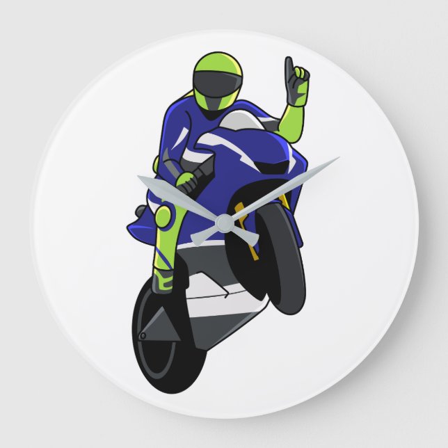 MotoGP Old Yamaha simple style Large Clock (Front)