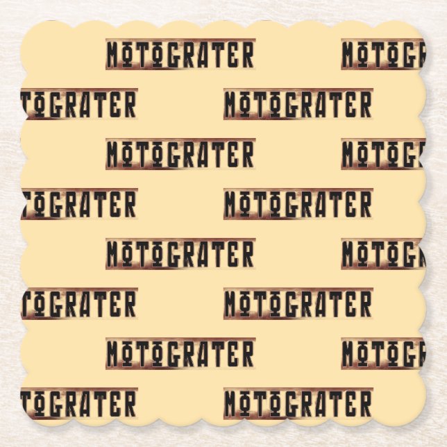 MOTOGRATER Paper Coasters (Front)