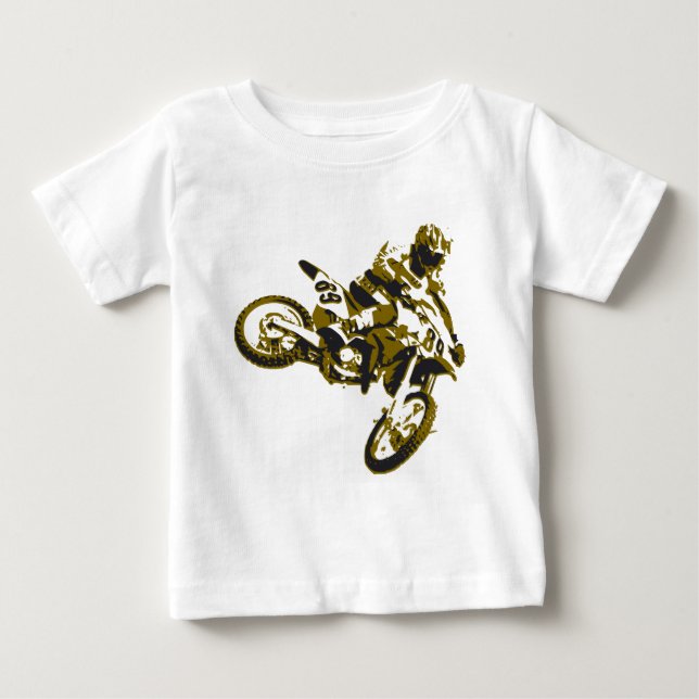motor bike cross-country race baby T-Shirt (Front)