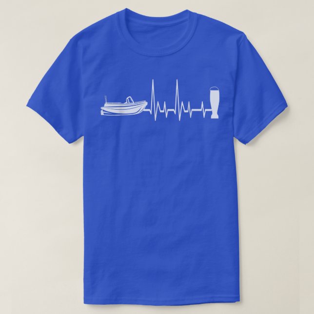 Motor boat and beer  electric boat sport boat skip T-Shirt (Design Front)
