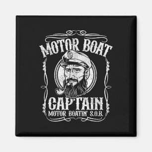Motor Boat Captain Funny Pontoon Boating Motor Boa Magnet