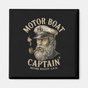 Motor Boat Captain Funny Pontoon Boating Motor Boa Magnet