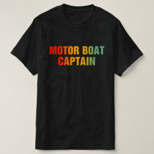 Motor Boat Captain Funny Retro T-Shirt