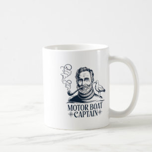 Motor Boat Captain Men Women Chummy Pontoon Boatin Coffee Mug