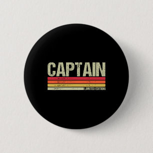 Motor Boat Captain Sail Pontoon Boating Sailor And 6 Cm Round Badge