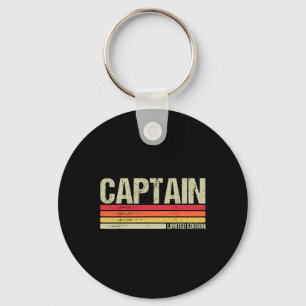 Motor Boat Captain Sail Pontoon Boating Sailor And Key Ring