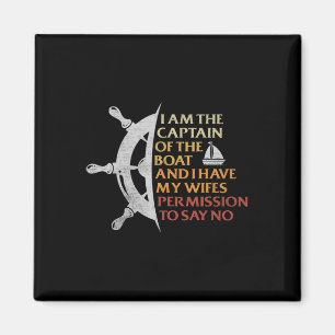 Motor Boat Captain Sail Pontoon Boating Sailor Fun Magnet