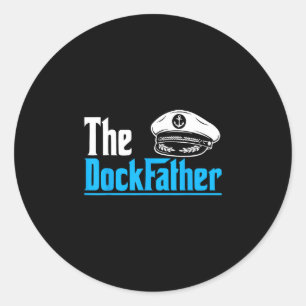 Motor boat captain sailing yachting motorboating classic round sticker