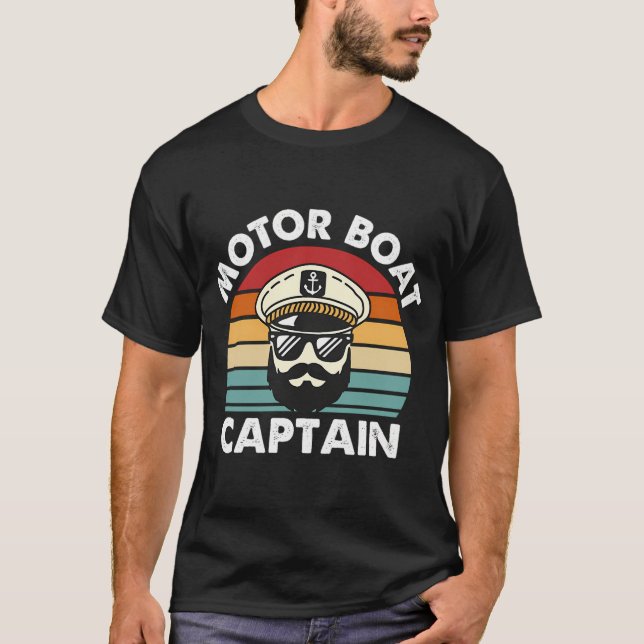 Motor Boat Captain T-Shirt (Front)